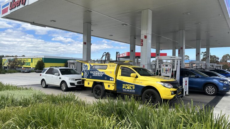 Wrong fuel rescue eastern suburbs Melbourne — Rapid Fuel Assist draining petrol from diesel Ford Territory at Liberty service station Ferntree Gully