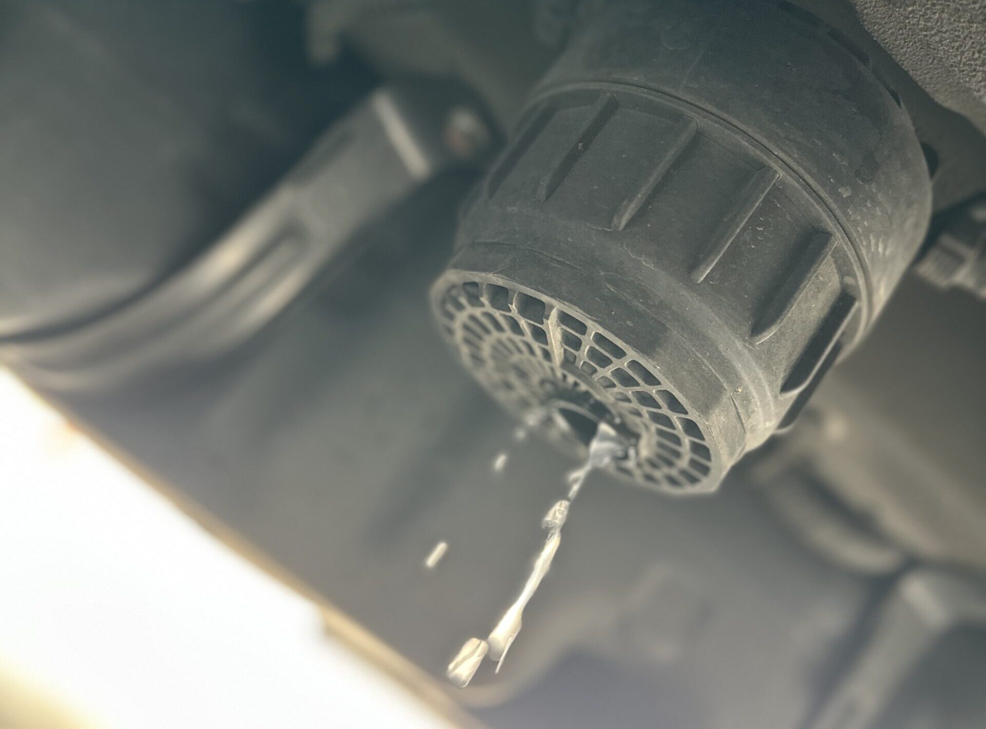 Contaminated fuel filter showing water and debris damage — fuel contamination repair Melbourne