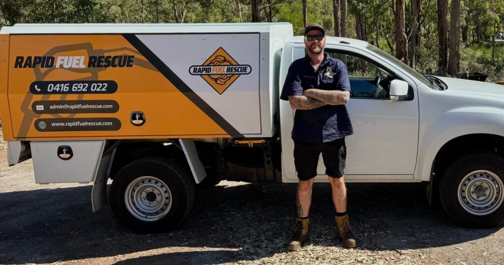 Rapid Fuel Rescue mobile wrong fuel rescue Perth truck and operator Ben