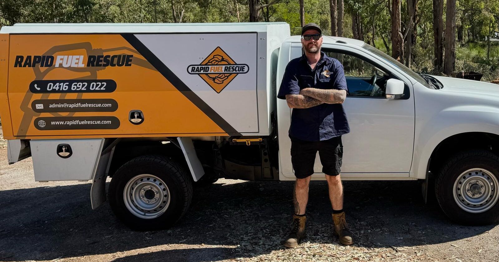 Rapid Fuel Rescue mobile wrong fuel rescue Perth truck and operator Ben